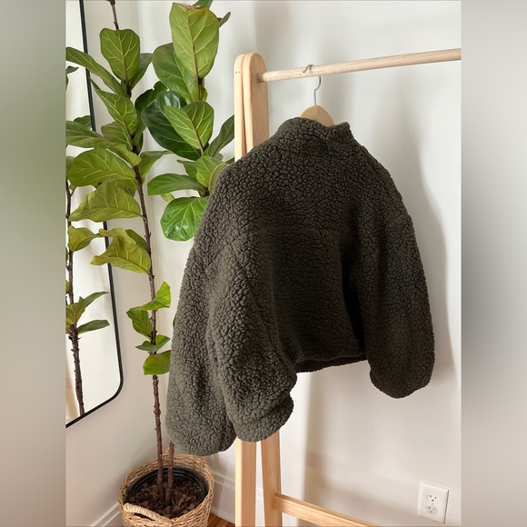 Urban Outfitters Sherpa bomber oversized millennial spring jacket large - Picture 3 of 7